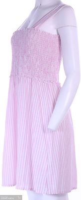 Lea H vaaleanpunainen raidallinen mekko