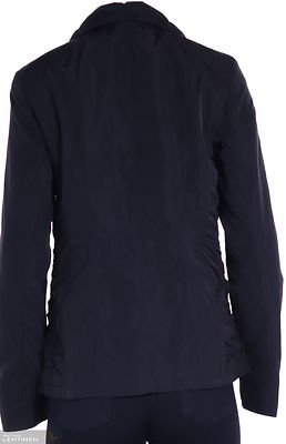 Lebekin musta vuorellinen kevättakki