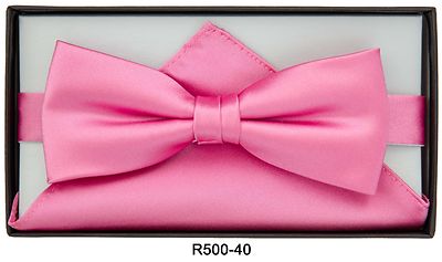 Matex roosansävyinen rusetti sekä taskuliina