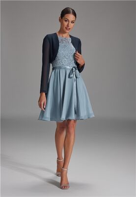 Swing tummansininen sifonki bolero