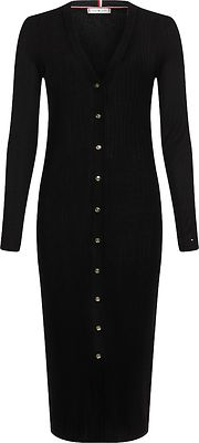 Tommy hilfiger musta pitkä neuletakki