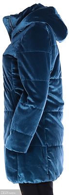 Loft turkoosi talvitakki samettia