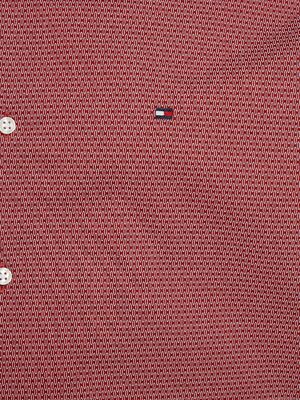 Tommy Hilfiger punakuviollinen slim fit kauluspaita