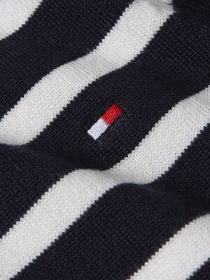 Tommy Hilfiger raidallinen lyhythihainen neulemekko