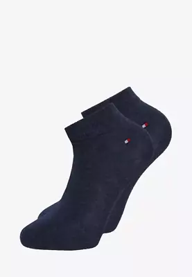 Tommy Hilfigerin siniharmaat matalavartiset puuvillasukat 2kpl/pakkaus