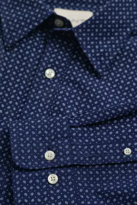 Gant tummansininen kuviollinen regular fit kauluspaita