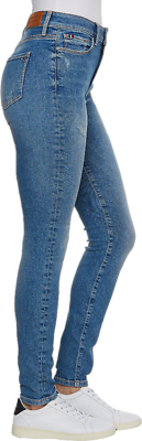 Tommy hilfiger vaaleat korkeavyötäröiset slim fit farkut