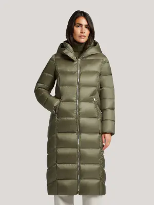 Reset salvianvihreä pitkä untuvatakki