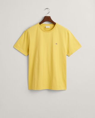 Gant keltainen t-paita pyöreällä pääntiellä