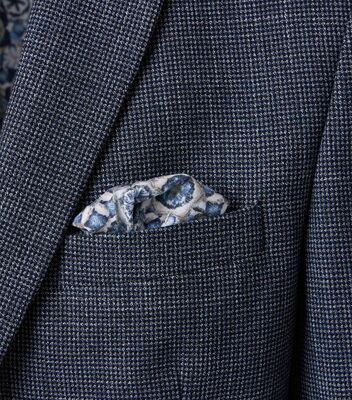 Venti sininen pieniruutuinen jersey  irtotakki