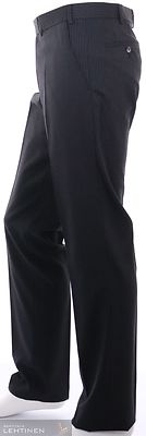 Tummanharmaat Turon raidalliset suorat housut