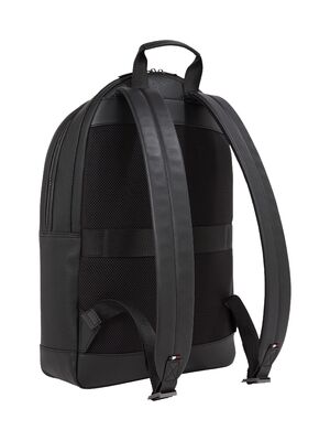 Tommy Hilfiger musta nahkajäljitelmä reppu