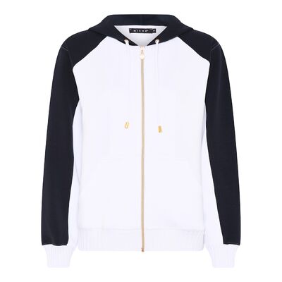 Micha sini-valkoinen college huppari