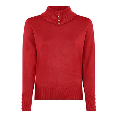 Micha tummanpunainen pooloneule