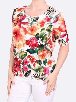 Lea H kukkakuosinen t-paita